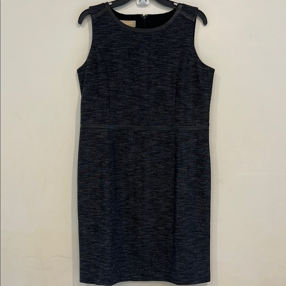 Talbots Elegant Black and Grey Sleeveless Mid Length Dress Size‎ 12P